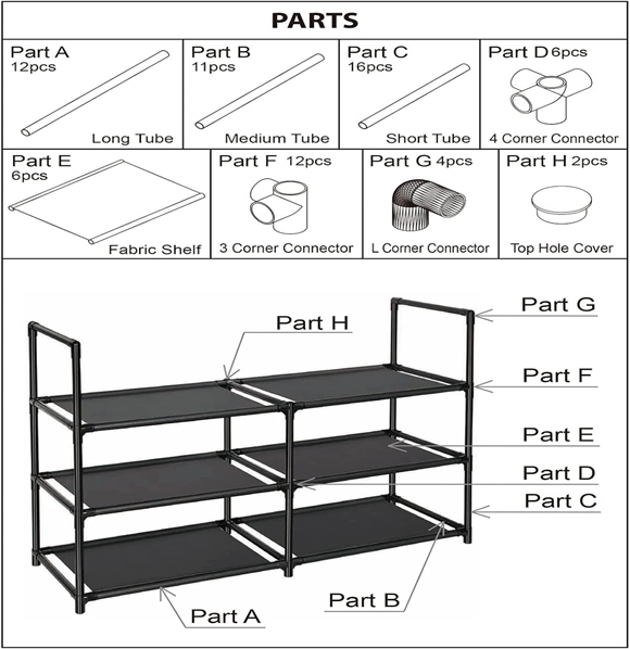Shoe rack with cover